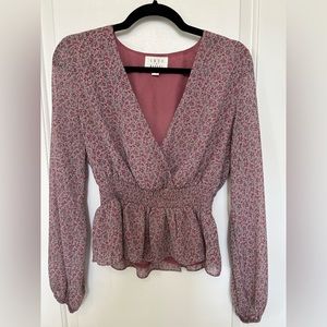 Lost + Wander Floral Blouse size M